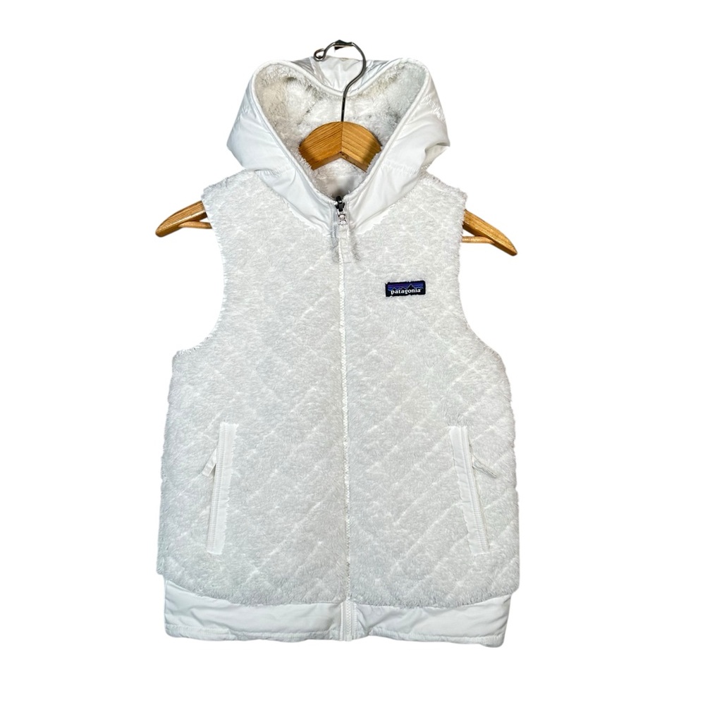 PATAGONIA Reversible Los Gatos Hooded Vest in white